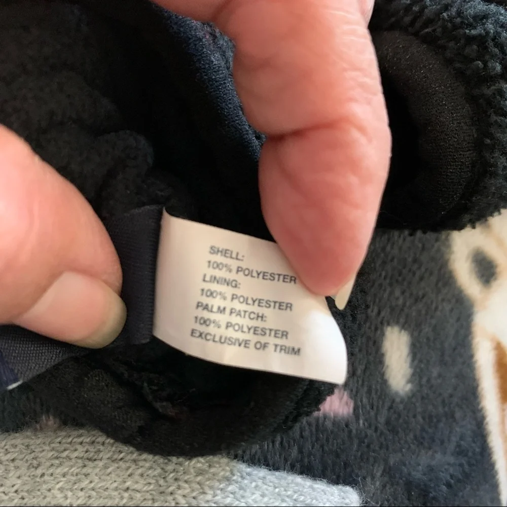 Gap Kids Black Fleece Gloves M